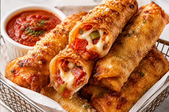 Hand rolled pizza fingers